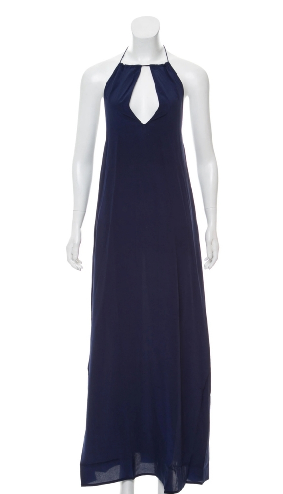 BNWT Acacia Petite/XS Navy Silk Sumba Dress